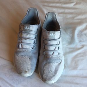 Adidas Tubular White and Grey Sneakers